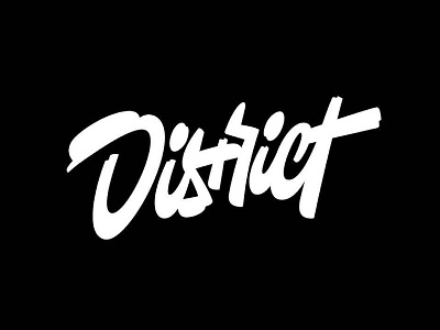 District district handletters lettering letters logo typography