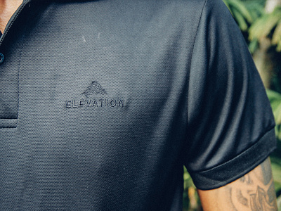 Elevation Dry Fit art badge chest line modern tees tshirt typography