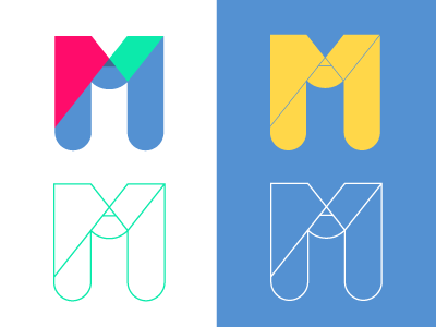 M as in Matsa: My personal logo letter logo logotype monogram pencil