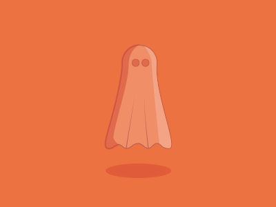 Halloween floating ghost ghost halloween illustrator orange photoshop