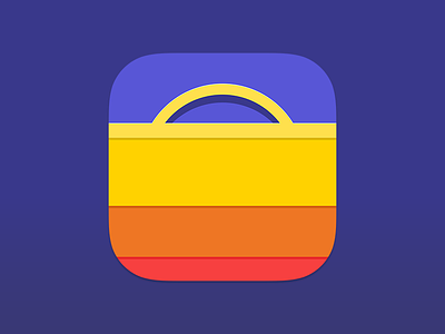 Markett app iOS icon bag groceries icon ios shopping bag