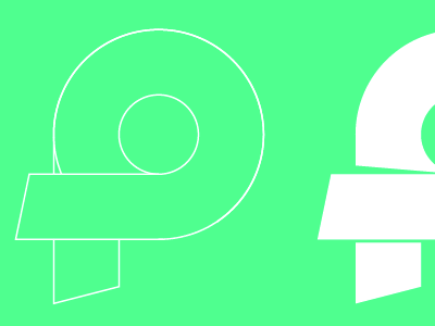 Ribbon Letter illustrator logo vector