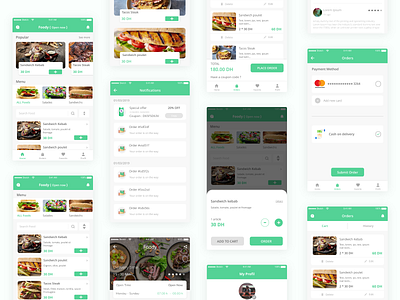 Food delivery services App - Full UX UI Case study