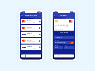 Credit / debit card checkout - Banking App