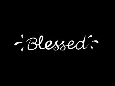 Blessed blessed text typography