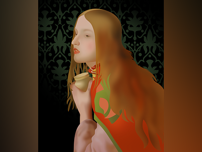 Mary Magdalene illustration inkscape painting svg vector