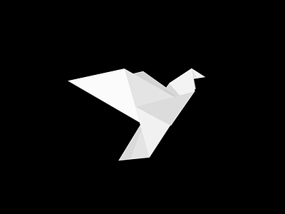 Origami Bird cartoon folding inkscape minimal minimalistic origami paper svg vector