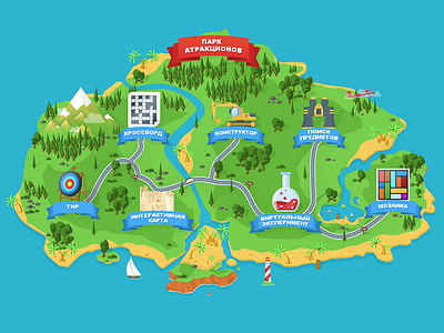 Island Map illustration island map navigation sea vector