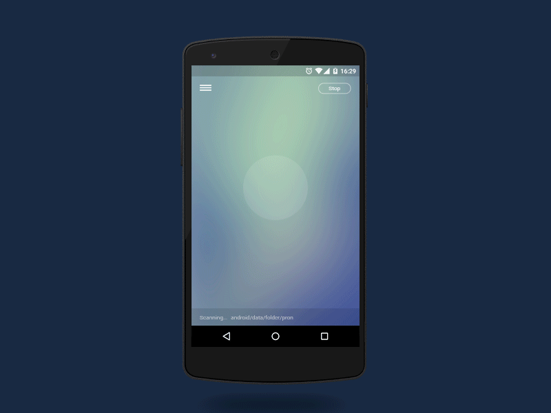 Android Antivirus android animation antivirus gif material mobile nexus scan ui uiux ux wave