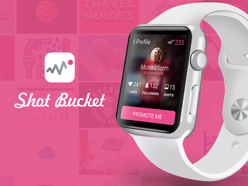 Shotbucket For Apple Watch profile user mobile uiux invite apple watch dribbble app
