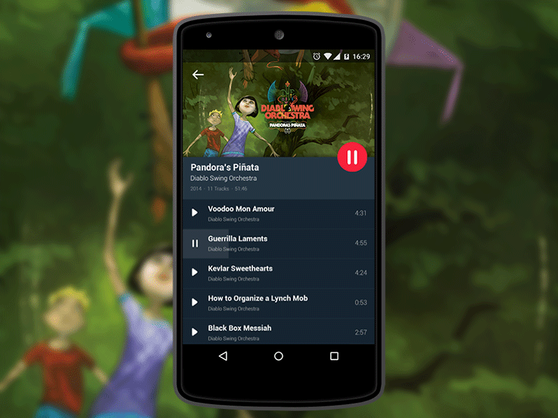 Music Player Android L Concept