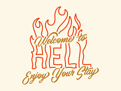 Welcome To Hell design hand drawn type hand lettering hand type lettering script type typography