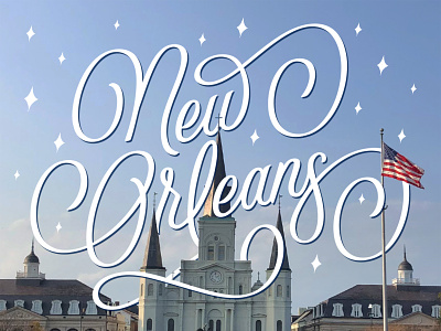New Orleans city hand drawn type hand lettering hand type lettering new orleans travel type typography