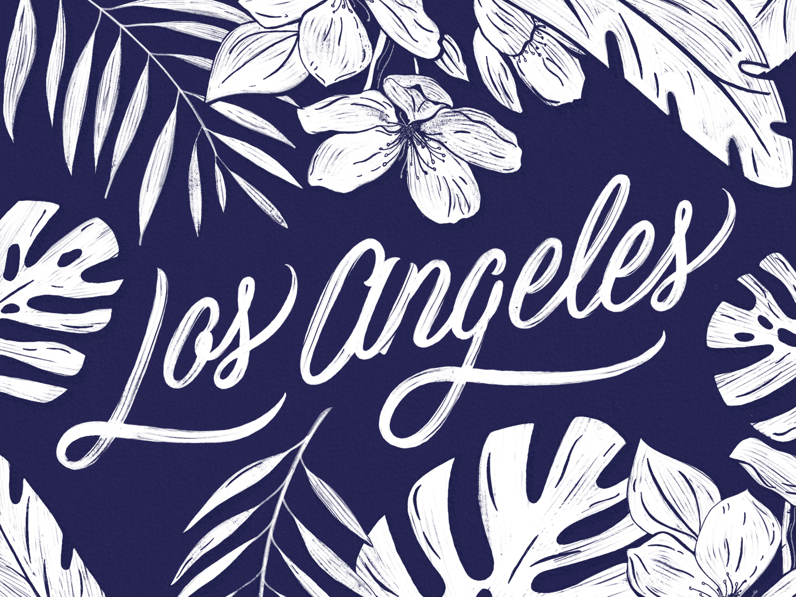 Los Angeles Type adventure flowers hand lettering illustration lettering los angeles organic palm palm tree plants travel tropical typography