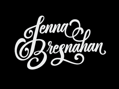 Jenna Bresnahan Logo calligraphy custom type hand drawn hand lettering identity jenna lettering logo logotype type typography