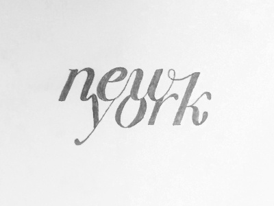 New York city hand drawn hand drawn type jenna lettering new york new york city pencil sketch type typography