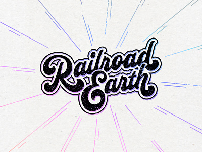 Railroad Earth Logo band branding earth hand drawn type hand lettering lettering logo logomark logotype music railroad retro script type typography