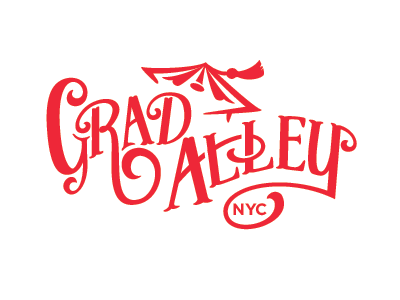 Grad Alley Logo branding custom type hand drawn type lettering logo logotype typography