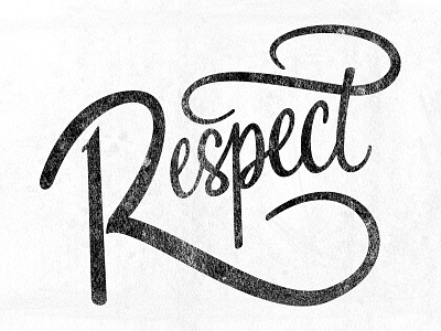Respect custom type hand drawn type hand lettering jenna lettering script type typography