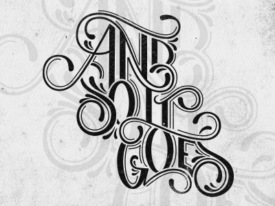 And So It Goes Poster custom type hand drawn type hand lettering jenna lettering poster print type typography