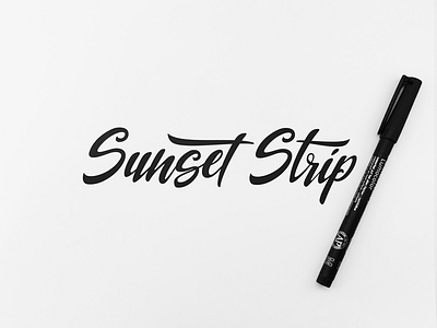 Sunset Strip Type drawing hand drawn type hand lettering handlettering jenna lettering type typography