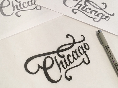 Chicago Sketches chicago city custom lettering drawing hand drawn type hand type lettering logo sketch type typography windy