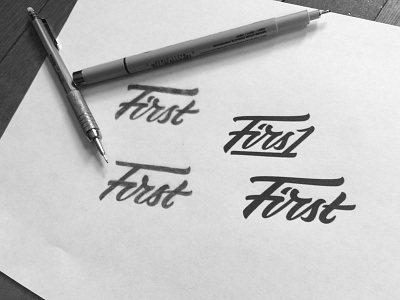 First Sketch custom lettering drawing hand drawn type hand type lettering sketch type typography