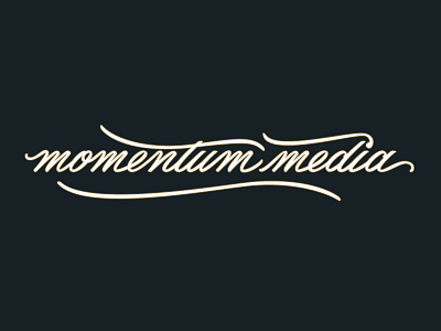 Momentum Media Logo branding custom lettering hand drawn type hand type identity lettering logo logotype type typography