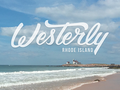 Westerly calligraphy custom type hand drawn type lettering rhode island travel type typography
