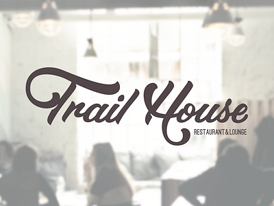Trail House Logo bar branding hand drawn type logo logotype lounge mark restaurant rustic trail type typography