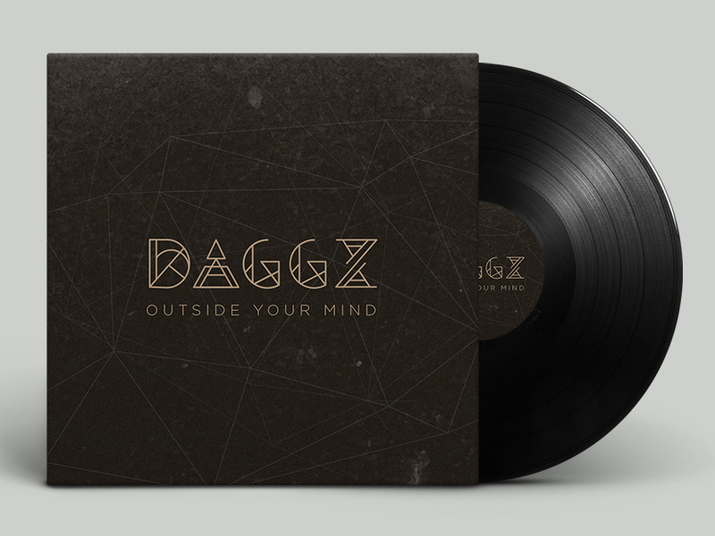 Daggz Logo and Vinyl Cover logotype mark identity logo album vinyl geometric dj music