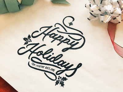 Happy Holidays Sketch christmas drawing hand drawn type happy holidays holidays jenna bresnahan lettering sketch type typography