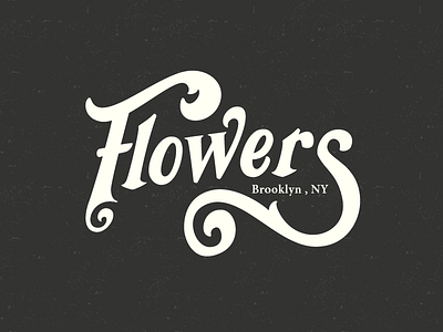 Flowers Logotype branding brooklyn flowers hand drawn type hand lettering lettering logo logotype mark type typography