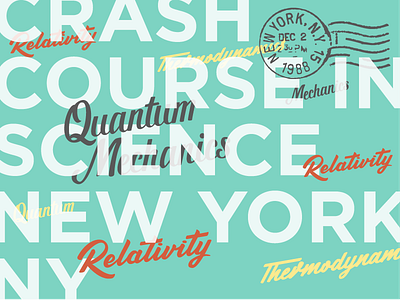 Science Postcard hand drawn type hand lettering lettering new york science type typography