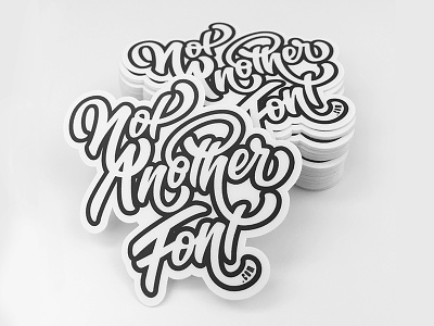 Not Another Font drawing hand drawn type jenna bresnahan lettering logo logotype not another font sticker type typography
