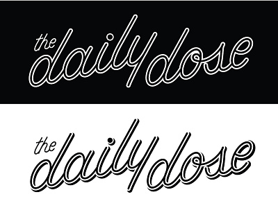 Daily Dose Logo daily hand drawn type hand type jenna bresnahan lettering logo logotype script type typography wip