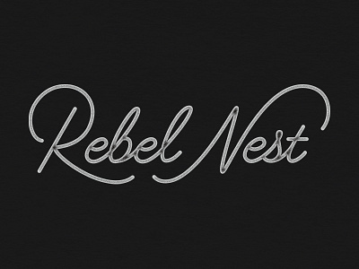 Rebel Nest Logo branding hand type jenna bresnahan lettering logo logomark logotype mark nest rebel type typography