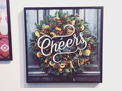Cheers cheers christmas event festival food handdrawntype holiday lettering nyc postcard type typography
