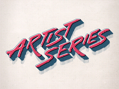Artist Series Logo 3d type artist branding handtype identity lettering logo logotype mark type typography