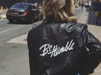 Be Humble Jacket apparel clothing handtype humble jacket leather lettering type typography vintage