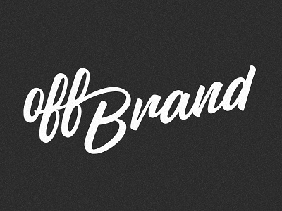 Off Brand black and white brand branding hand drawn type handtype lettering ligature logo script type typography