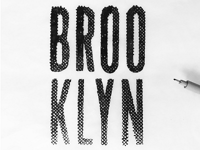 Brooklyn Type black and white brooklyn city drawing lettering new york nyc san serif sketch type typography
