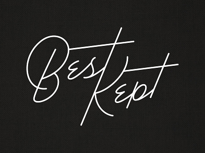 Best Kept logo design black and white branding hand drawn type handtype identity logo logotype typography