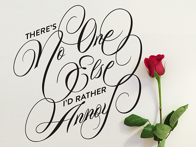 True Love funny lettering ligature love quote rose script type typography valentines