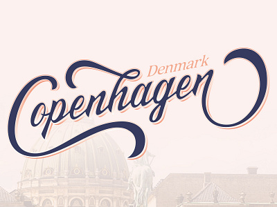 Copenhagen Lettering copenhagen denmark hand drawn type handtype lettering script travel type typography