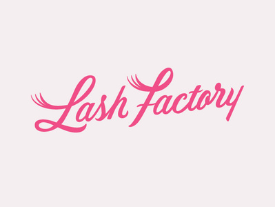 Lash Factory Logo beauty branding custom lettering hand lettering identity lashes lettering logo logotype salon type typography