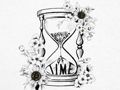 Running Out of Time custom lettering drawing earth environmental floral flowers hand drawn type hand lettering illustraion ipad lettering nature procreate time typography