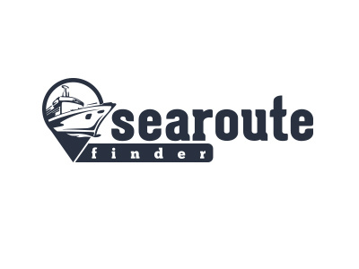 Sea Route Finder - Logo design finder logo route sea