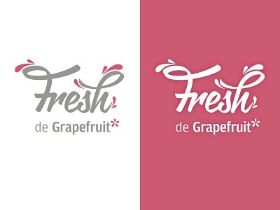 Fresh de Grapefruit -2- agency caligraphy design fresh grapefruit handwriting identity juice lettering logo sketch typography
