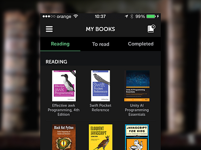 Bookshelf app books bookshelf design ios materialdesign userinterface